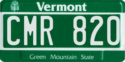 VT license plate CMR820