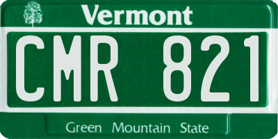 VT license plate CMR821