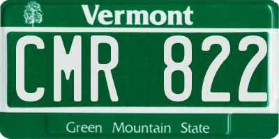 VT license plate CMR822