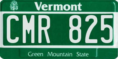 VT license plate CMR825