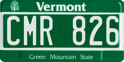 VT license plate CMR826