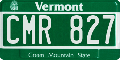 VT license plate CMR827
