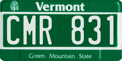 VT license plate CMR831