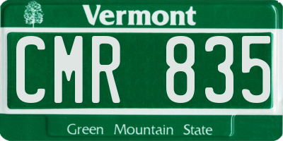 VT license plate CMR835