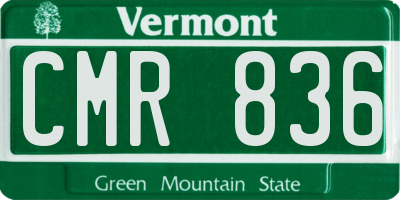VT license plate CMR836
