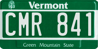 VT license plate CMR841