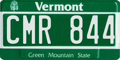 VT license plate CMR844