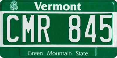 VT license plate CMR845