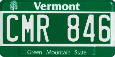 VT license plate CMR846