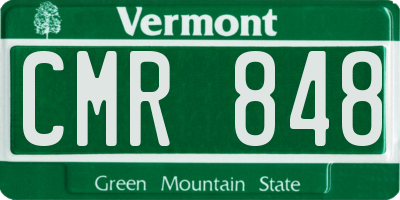 VT license plate CMR848