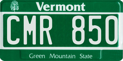 VT license plate CMR850