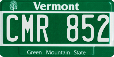 VT license plate CMR852