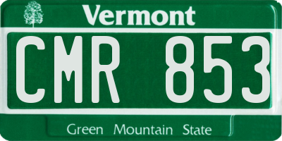 VT license plate CMR853