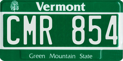 VT license plate CMR854
