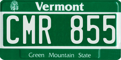 VT license plate CMR855