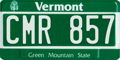 VT license plate CMR857