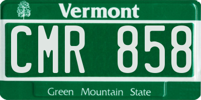 VT license plate CMR858