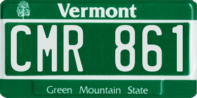 VT license plate CMR861