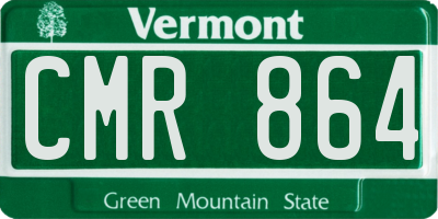 VT license plate CMR864