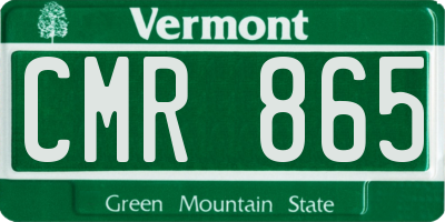 VT license plate CMR865