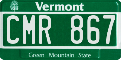 VT license plate CMR867