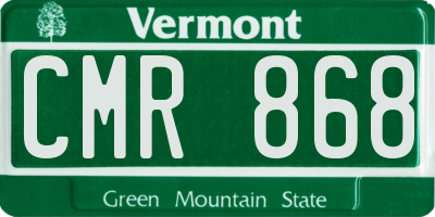 VT license plate CMR868