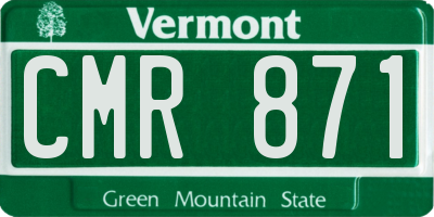 VT license plate CMR871