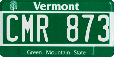 VT license plate CMR873