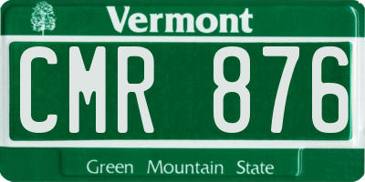 VT license plate CMR876