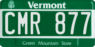 VT license plate CMR877