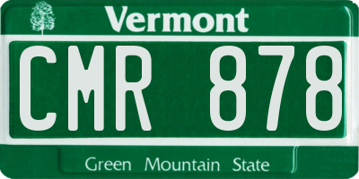 VT license plate CMR878