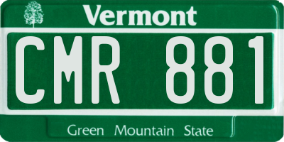 VT license plate CMR881
