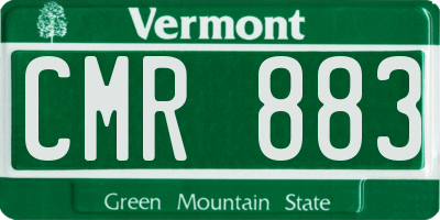 VT license plate CMR883