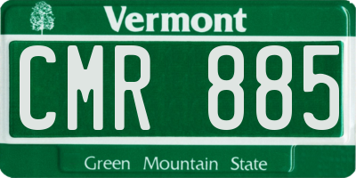 VT license plate CMR885