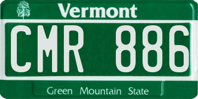 VT license plate CMR886