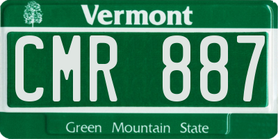 VT license plate CMR887
