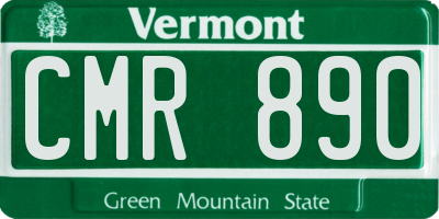 VT license plate CMR890