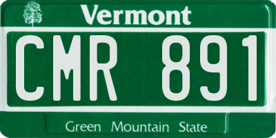 VT license plate CMR891