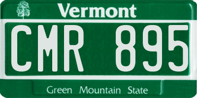 VT license plate CMR895
