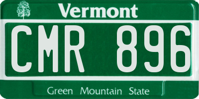 VT license plate CMR896