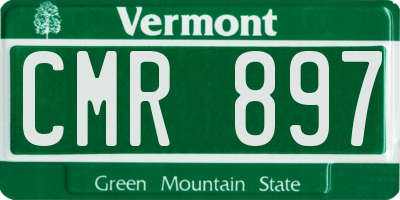VT license plate CMR897