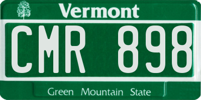 VT license plate CMR898