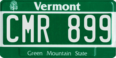 VT license plate CMR899
