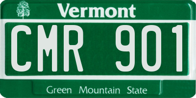VT license plate CMR901