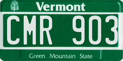 VT license plate CMR903