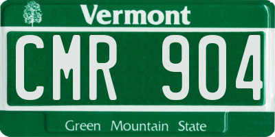 VT license plate CMR904