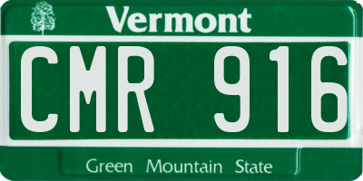 VT license plate CMR916