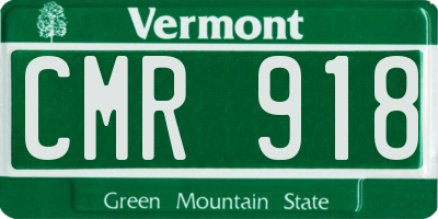 VT license plate CMR918