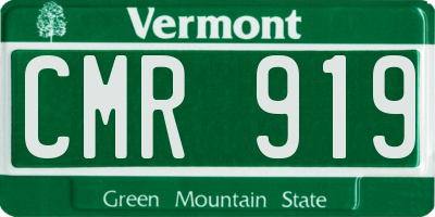 VT license plate CMR919