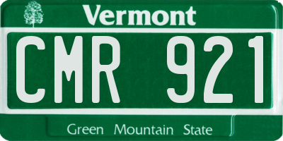 VT license plate CMR921